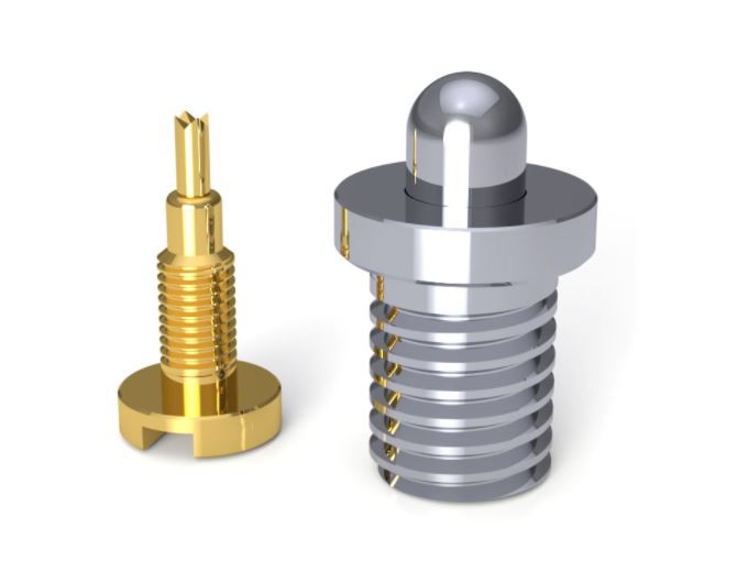 Threaded self-locking pogo pin Threaded self-locking pogo pin